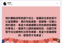 暴動罪表證不成立今被撤控 陳虹秀︰繼續堅持才有希望