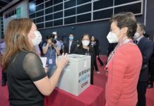 行政長官林鄭月娥視察行政長官選舉工作人員準備情況