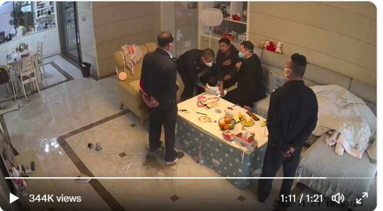 湖南官員入民宅當幼童面打人警察全程旁觀[影]