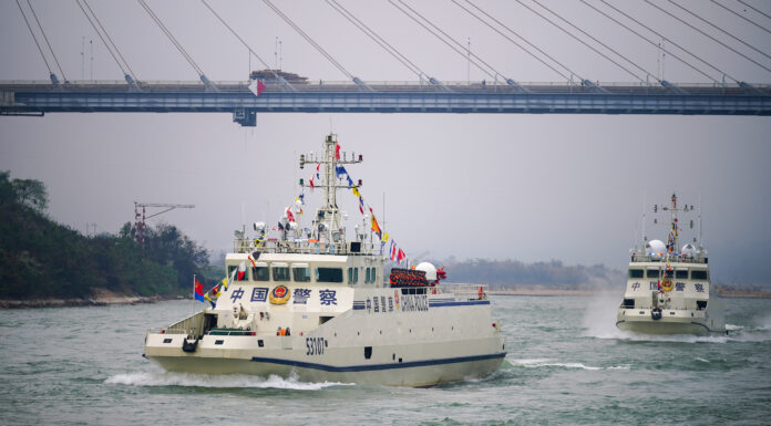 中老緬泰四國聯合演練處置瀾滄江-湄公河水上突發事件