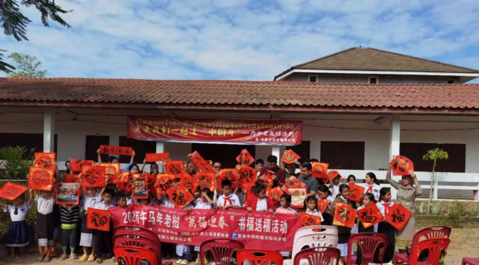「來一起體驗中國年」活動在萬象圓滿舉行,十五載點亮中老友誼